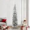 Image de vidaXL Sapin de NoÃ«l mince avec 300 LED Vert 240 cm Plastique et mÃ©tal