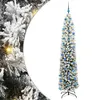 Image de vidaXL Sapin de NoÃ«l mince avec 300 LED Vert 240 cm Plastique et mÃ©tal
