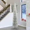 Image de vidaXL Sapin de NoÃ«l artificiel with LEDs Vert et blanc 300 cm PVC