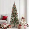 Image de vidaXL Sapin de NoÃ«l artificiel avec 300 LED Vert 76 x 76 x 150 cm