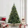 Image de vidaXL Arbre de NoÃ«l Artificiel Hinge 300 LEDs 210 cm PVC et PE