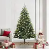 Image de vidaXL Sapin de NoÃ«l Artificiel Ã CharniÃ¨res 300 LEDs Vert 210 cm