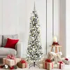 Image de vidaXL Arbre de NoÃ«l with Decorative String Lights Blanc 180 cm PVC