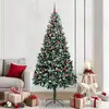 Image de vidaXL Sapin de NoÃ«l artificiel Vert 210 cm PVC, Acier et Plastique
