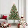 Image de vidaXL Sapin de NoÃ«l avec 300 LED avec support Vert 180 cm PVC
