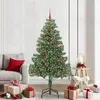 Image de vidaXL Sapin de NoÃ«l avec 300 LED avec support Vert 210 cm PVC
