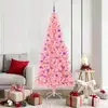 Image de vidaXL Sapin de NoÃ«l avec 300 LED avec support Rose 180 cm PVC