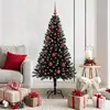 Image de vidaXL Sapin de NoÃ«l avec 150 LED avec support Noir 150 cm PVC