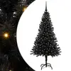Image de vidaXL Sapin de NoÃ«l avec 150 LED avec support Noir 150 cm PVC
