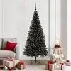 Image de vidaXL Sapin de NoÃ«l avec 300 LED avec support Noir 180 cm PVC
