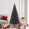 Image de vidaXL Sapin de NoÃ«l avec 300 LED avec support Noir 180 cm PVC