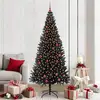 Image de vidaXL Sapin de NoÃ«l avec 300 LED avec support Noir 210 cm PVC