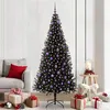Image de vidaXL Sapin de NoÃ«l avec 300 LED avec support Noir 210 cm PVC