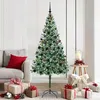 Image de vidaXL Sapin de NoÃ«l artificiel avec 300 LED Vert 180 cm PVC et Acier