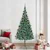 Image de vidaXL Sapin de NoÃ«l artificiel avec 300 LED Vert 210 cm PVC et Acier