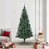Image de vidaXL Sapin de NoÃ«l artificiel prÃ©-Ã©clairÃ© Vert 210 cm PVC et mÃ©tal