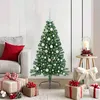 Image de vidaXL Sapin de NoÃ«l artificiel prÃ©-Ã©clairÃ© Vert 120 cm PVC