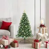 Image de vidaXL Sapin de NoÃ«l artificiel prÃ©-Ã©clairÃ© Vert 120 cm PVC