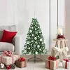 Image de vidaXL Sapin de NoÃ«l artificiel prÃ©-Ã©clairÃ© Vert 120 cm PVC