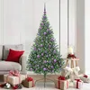 Image de vidaXL Sapin de NoÃ«l artificiel prÃ©-Ã©clairÃ© Vert 180 cm PVC