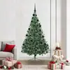 Image de vidaXL Sapin de NoÃ«l artificiel prÃ©-Ã©clairÃ© Vert 210 cm PVC