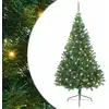 Image de vidaXL Sapin de NoÃ«l artificiel prÃ©-Ã©clairÃ© Vert 240 cm PVC