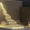 Image de vidaXL Arbre de NoÃ«l LED avec 276 LED Blanc chaud 511 cm MÃ©tal