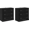 Image de vidaXL Buffets 2 pcs ChÃªne noir 70 x 35,5 x 67,5 cm Bois d'ingÃ©nierie