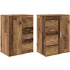 Image de vidaXL Buffets avec tiroir Corona 2 pcs Bois Ancien 59 x 39 x 80 cm
