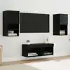 Image de vidaXL Meubles TV muraux 4 pcs ChÃªne noir 30,5 x 30 x 60 cm