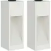 Image de vidaXL LumiÃ¨re de Chemin LED Solaire 2 pcs Blanc Acier laminÃ© Ã  froid