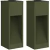 Image de vidaXL LumiÃ¨re de Chemin LED Solaire 2 pcs Vert olive