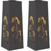 Image de vidaXL LumiÃ¨re de chemin LED solaire 2 pcs Noir Acier laminÃ© Ã  froid