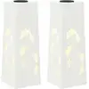 Image de vidaXL LumiÃ¨re de chemin LED solaire 2 pcs Blanc Acier laminÃ© Ã  froid