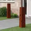 Image de vidaXL LumiÃ¨re de chemin LED solaire 2 pcs Acier Corten Acier Corten