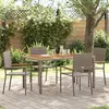 Image de Vidaxl Chaises De Jardin 4 Pcs Gris, Marron