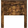 Image de vidaXL TÃªte de lit avec tÃªte de lit ChÃªne fumÃ© 80 cm Bois d'ingÃ©nierie