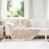 Image de vidaXL Couverture en Fourrure de Lapin SynthÃ©tique Beige 150 x 220 cm