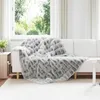 Image de Vidaxl Couverture En Fourrure De Lapin SynthÃ©tique Gris 150 X 220 Cm