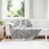 Image de vidaXL Couverture en Fourrure de Lapin SynthÃ©tique 4 pcs Gris