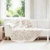 Image de Vidaxl Couverture En Fourrure De Lapin SynthÃ©tique Blanc 150 X 220 Cm
