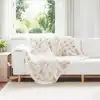 Image de vidaXL Couverture en Fourrure de Lapin SynthÃ©tique 4 pcs Blanc