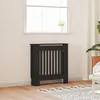 Image de vidaXL Cache-Radiateur 2 pcs Noir 78 x 19 x 81.5 cm Bois d'ingÃ©nierie