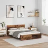 Image de vidaXL Cadre de lit Bois Ancien 135 x 190 cm Bois d'ingÃ©nierie
