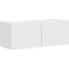 Image de vidaXL Meuble TV mural 2 pcs Blanc Brillant 60 x 31 x 29.5 cm