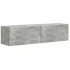 Image de vidaXL Meuble TV mural 2 pcs BÃ©ton 60 x 31 x 29.5 cm Bois d'ingÃ©nierie