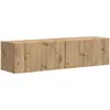 Image de vidaXL Meuble TV mural 2 pcs ChÃªne artisan 60 x 31 x 29.5 cm