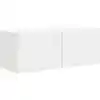 Image de vidaXL Meuble TV mural Blanc 60 x 31 x 29.5 cm Bois d'ingÃ©nierie