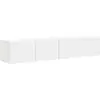 Image de vidaXL Meuble TV mural 2 pcs Blanc 60 x 31 x 29.5 cm Bois d'ingÃ©nierie