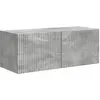Image de vidaXL Meuble TV mural BÃ©ton 60 x 31 x 29.5 cm Bois d'ingÃ©nierie